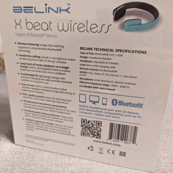BeLink wireless headphones - Limited edition Tiffany Blue - Picture 2 of 6